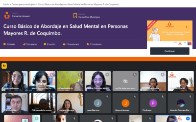 Amanoz realiza capacitaciones online sobre la “Salud Mental en Personas Mayores” en 54 comunas en Chile